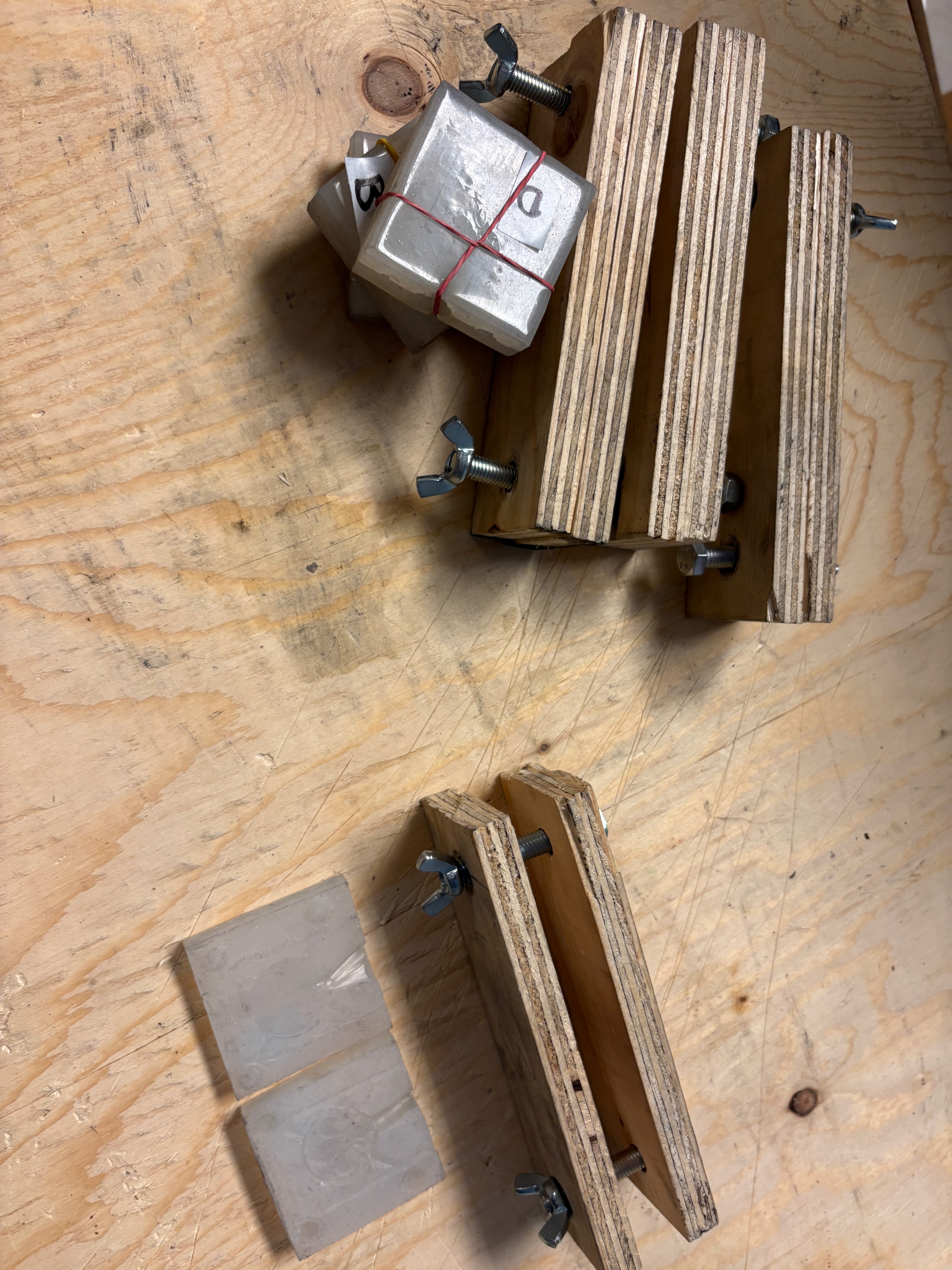 Silicon moulds made from the resin master.
